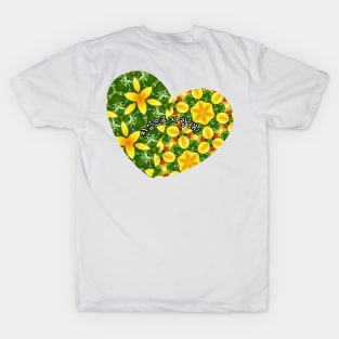 The pattern of blue and yellow tangerines. T-Shirt